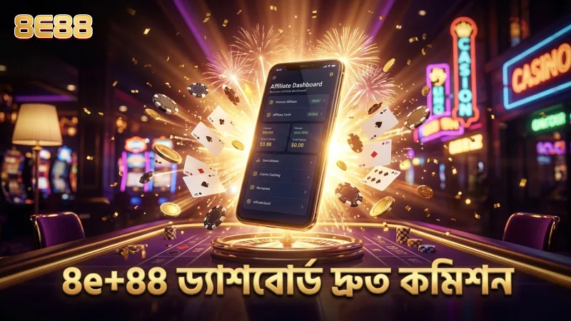 8e88 অ্যাফিলিয়েট ড্যাশবোর্ডে দ্রুত কমিশন ট্র্যাকিং চলছে
