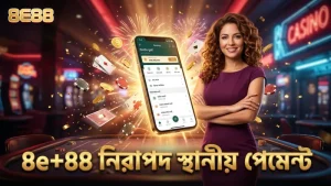 8e88 প্ল্যাটফর্মে স্থানীয় পেমেন্ট দ্রুত এবং নিরাপদ।